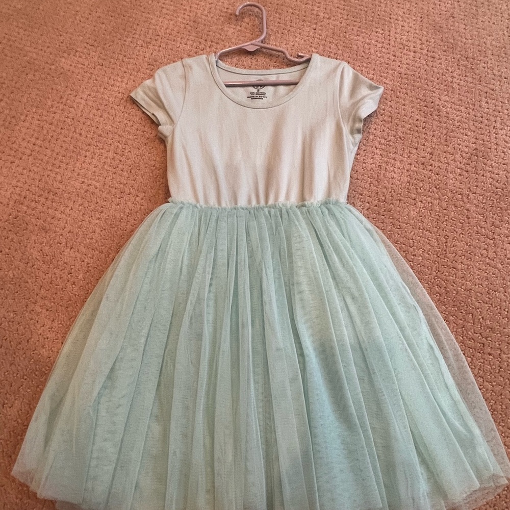 Lovely Mint Green Kids Casual Dress